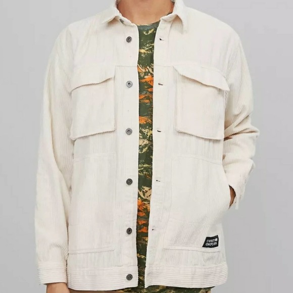 Bershka Other - Bershka Corduroy Overshirt in Beige with Cargo Pockets - NWT
